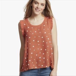Ella Moss brown‎ polka dot tank top size XL